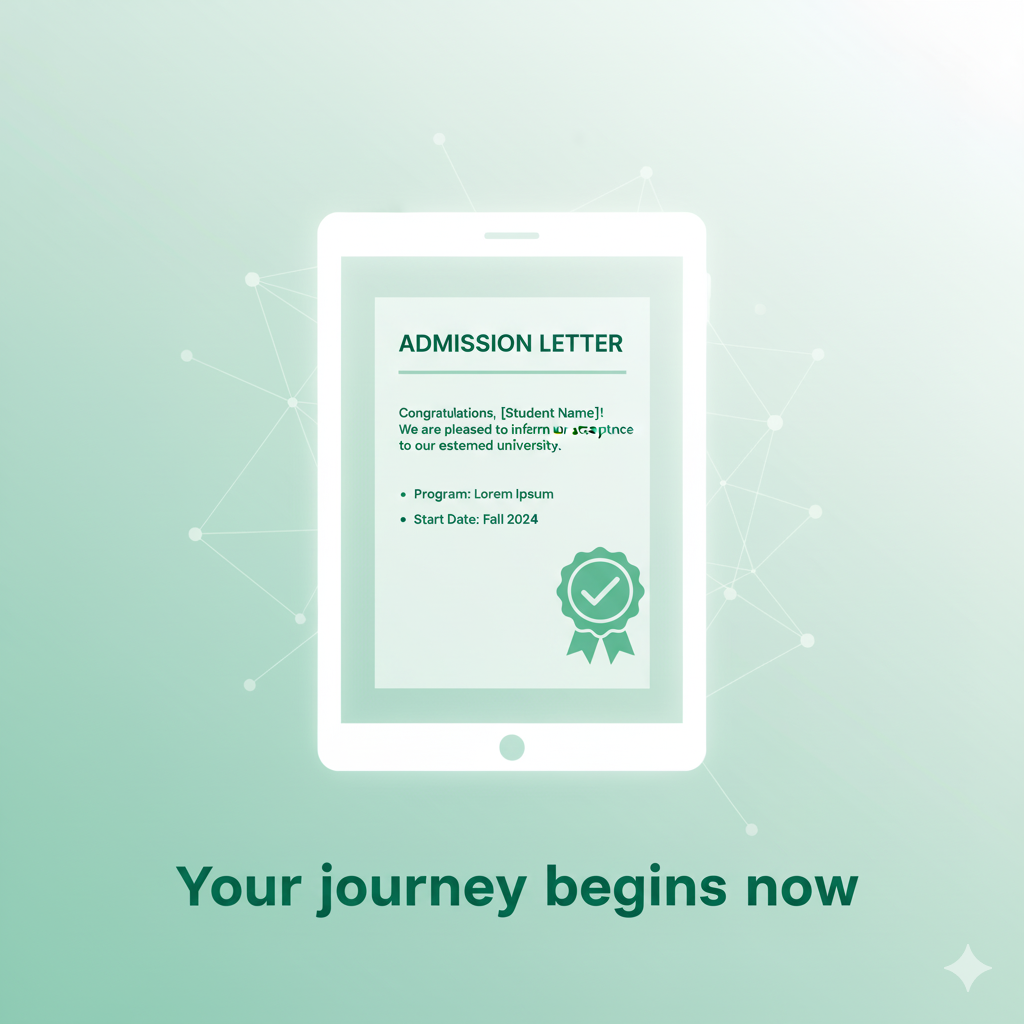 Receive Admission Letter